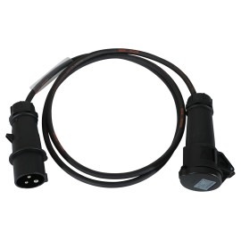 1m 1.5mm 16A Male - 16A Female Cable, Mennekes