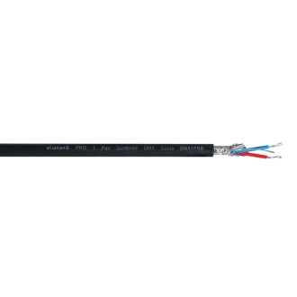 PRO Screened 1 Pair DMX Cable DMX1PRB, Cut Length Black