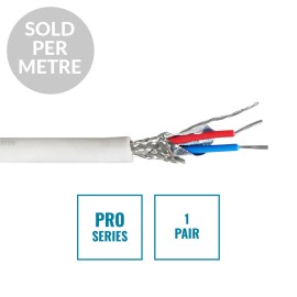 PRO Screened 1 Pair DMX Cable DMX1PRW, Cut Length White