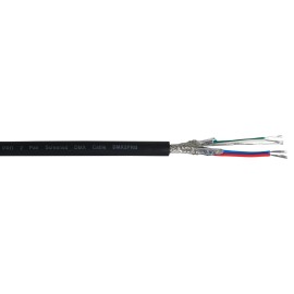 PRO Screened 2 Pair DMX Cable DMX2PRB, 100m Drum Black