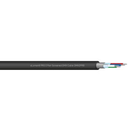 PRO Screened 2 Pair DMX Cable DMX2PRB, 100m Drum Black