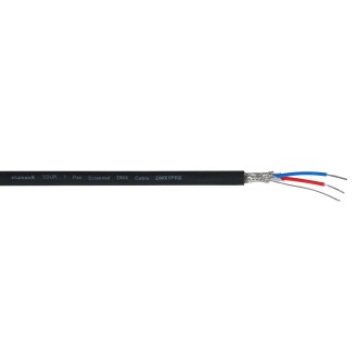TOUR Screened 1 Pair DMX Cable DMX1PRB, Cut Length Black