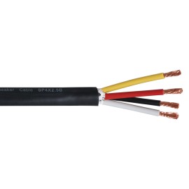 TOUR 4 Core 4 x 2.5mm2 Speaker Cable SP4X2.5B, 100m Drum Black