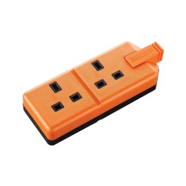 2 Gang 13A HD Mains Socket, Orange (ELS132O)