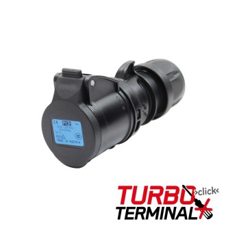 16A 230V 2P+E Black Socket (213-6TTx)