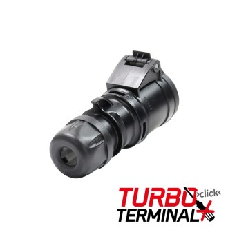 16A 230V 2P+E Black Socket (213-6TTx)