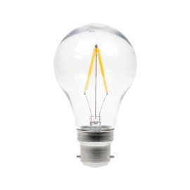2W Dimmable LED Filament GLS Polycarbonate Lamp 2700K BC