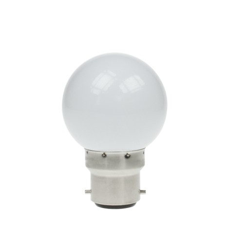 1.5W LED Polycarbonate Golf Ball Lamp, BC 3000K White