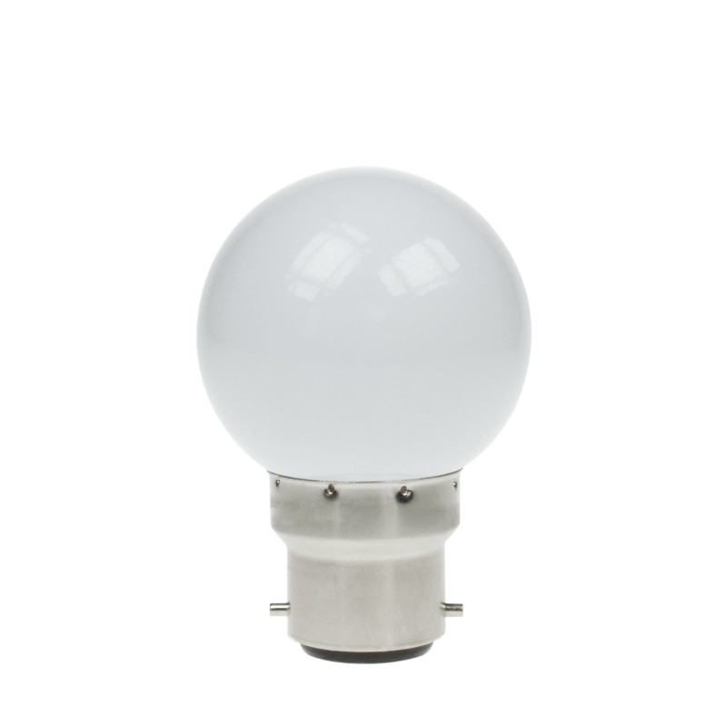 1.5W LED Polycarbonate Golf Ball Lamp, BC 3000K White