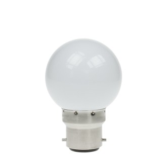 1.5W LED Polycarbonate Golf Ball Lamp, BC 6000K White