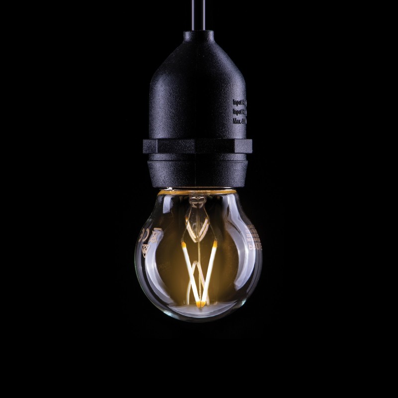 2W Dimmable LED Filament Golf Ball Polycarbonate Lamp 2700K BC