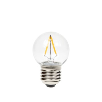 2W Dimmable LED Filament Golf Ball Polycarbonate Lamp 2700K ES