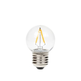 2W Dimmable LED Filament Golf Ball Polycarbonate Lamp 2700K ES
