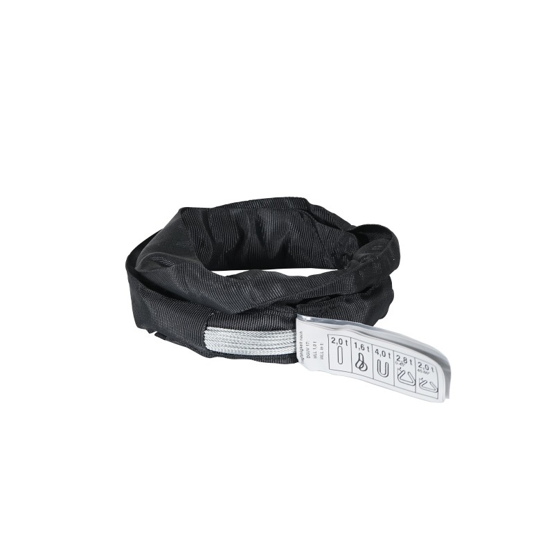 Black Softsteel 2 Ton WLL, Working Length 0.5m