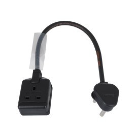 0.5m 1.5mm 15A Male - 13A Female Adaptor Cable