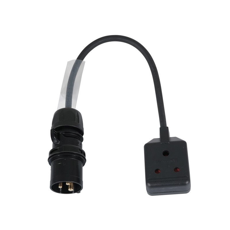 0.5m 1.5mm 16A Male - 15A Female Adaptor Cable
