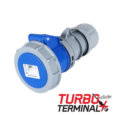 16A 230V 2P+E IP67 Socket Grey (2132-6tt)