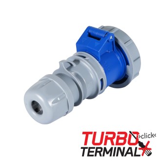 16A 230V 2P+E IP67 Socket Grey (2132-6tt)
