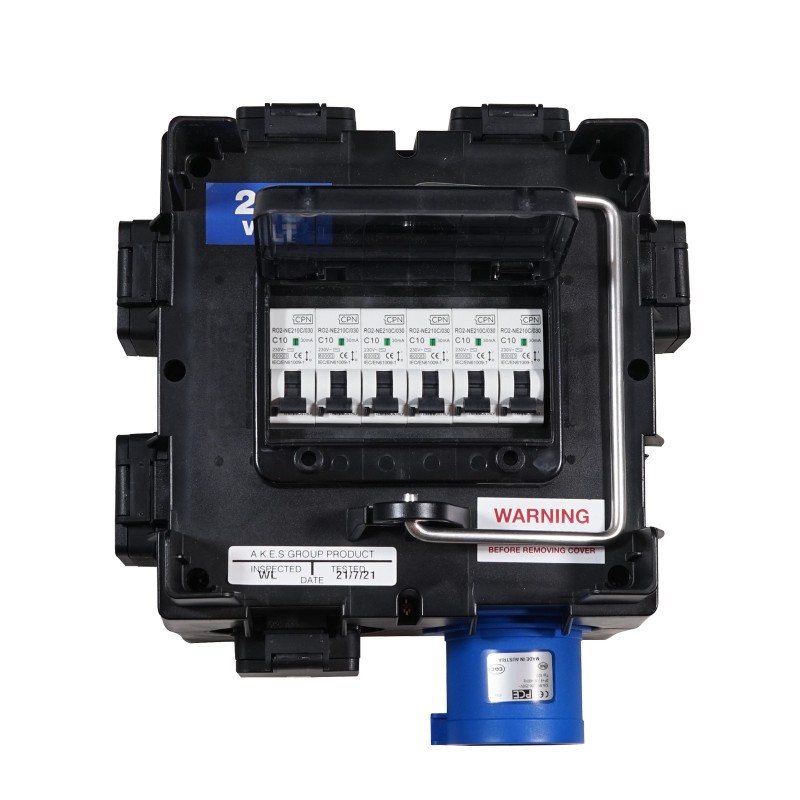 IMST Distribution Box 32A 240V In, 6 x 13A, 6 x DP 10A RCBO