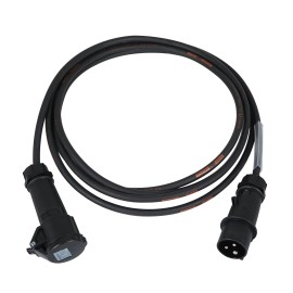 1m 2.5mm 16A Male - 16A Female Cable, Mennekes