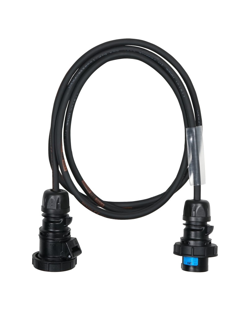 10m 2.5mm IP67 Black 16A Male - 16A Female Cable