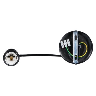 E27 Pendant Kit - Black Chrome with Black Fabric Cord