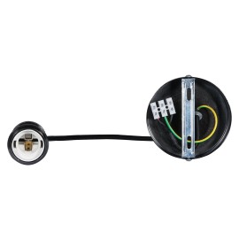 E27 Pendant Kit - Black Chrome with Black Fabric Cord