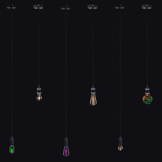 E27 Pendant Kit - Black Matt with Black Fabric Cord