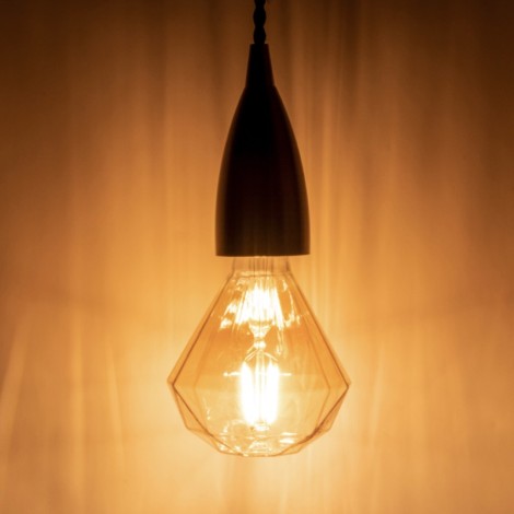 4W Dimmable LED Diamond Filament Lamp 1800K ES