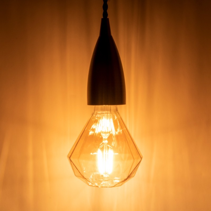 4W Dimmable LED Diamond Gold Filament Lamp 1800K ES