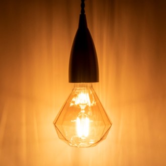 4W Dimmable LED Diamond Gold Filament Lamp 1800K ES