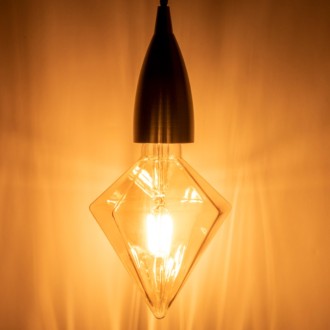 4W Dimmable LED Tri-Diamond Gold Filament Lamp 1800K ES