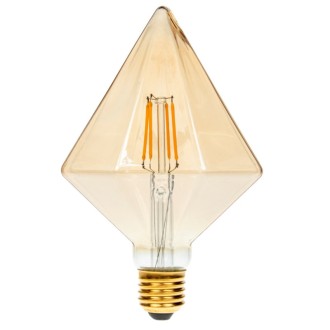 4W Dimmable LED Tri-Diamond Gold Filament Lamp 1800K ES