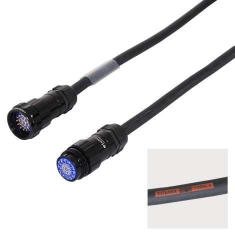 3.0m Socapex 19-Pin Male - Female Titanex 1.5mm Cable