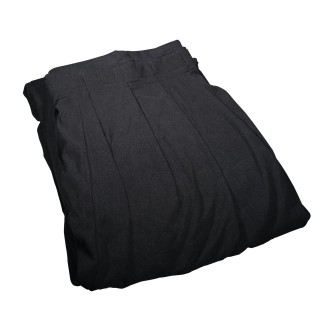 3 x 5m Black Pleated Pipe and Drape Curtain
