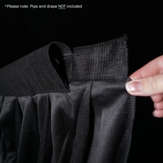 3 x 2.5m Black Pipe and Drape Curtain