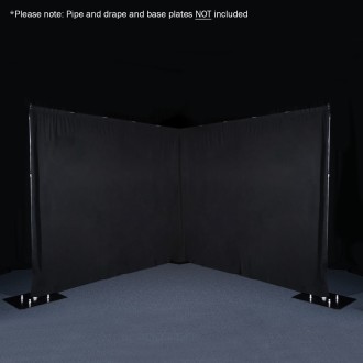 3 x 3m Black Pipe and Drape Curtain
