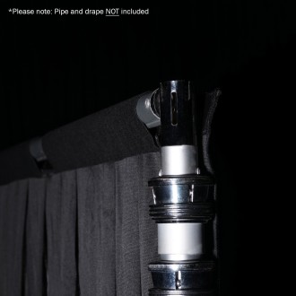 3 x 5m Black Pipe and Drape Curtain