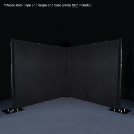 3 x 5m Black Pipe and Drape Curtain