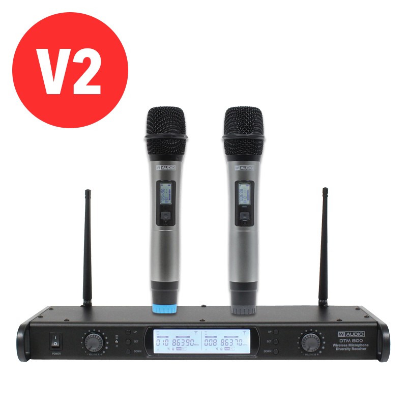 W Audio DTM 800H Twin Handheld Diversity System (863.0Mhz-865.0Mhz) V2 Software