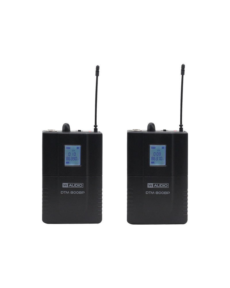 W Audio DTM 800 Twin Beltpack Diversity System (863.0Mhz-865.0Mhz) V2 Software