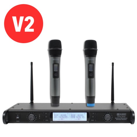 W Audio DTM 600H Twin Handheld Diversity System (606.0Mhz-614.0Mhz) V2 Software