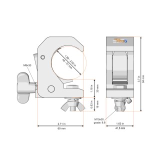 Global Truss Claw Clamp (ST5075A-B) Black