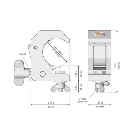 Global Truss Claw Clamp (ST5075A-B) Black
