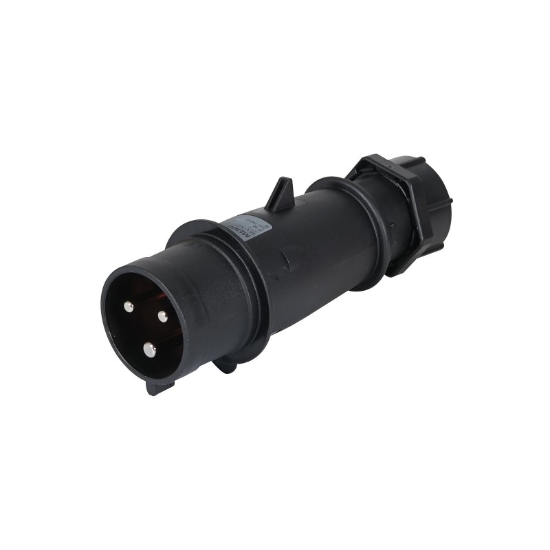 32A 230V 2P+E IP44 AM-TOP Plug, Black (260ZD)
