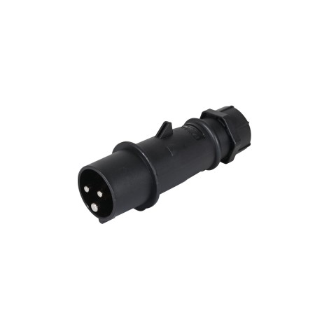 16A 230V 2P+E IP44 AM-TOP Plug, Black (22302ZC)