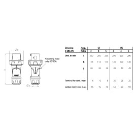 63A 400V 4P+E IP67 PowerTOP Xtra Plug (13212)