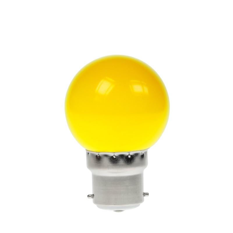 1.5W LED Polycarbonate Golf Ball Lamp, BC Yellow