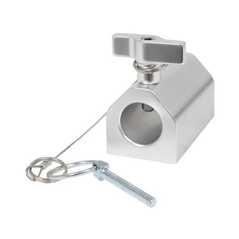Global Truss 28mm Spigot Socket Silver (Accepts 50mm Half Coupler)