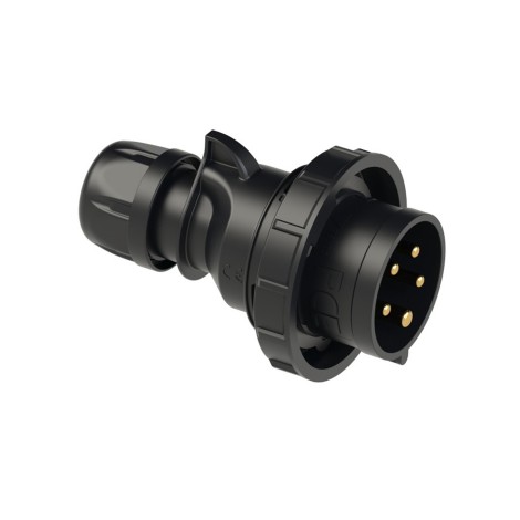 32A 415V IP67 3P+N+E Black Plug (0252-6x)